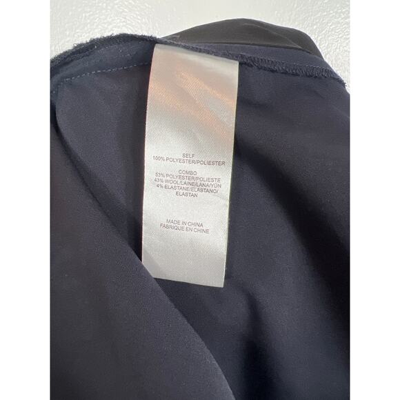 New Tibi Sequin Pant Navy Black Combo Wool Trouser 0 / XS - Picture 11 of 14